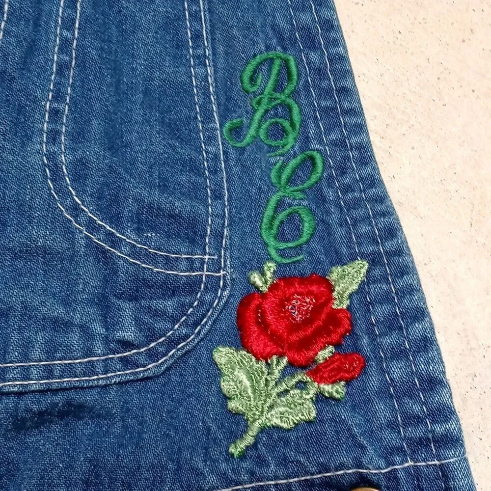 *READ* Vintage WASHINGTON DEE CEE Sanforized Denim Overalls Bib Jeans 28x30
